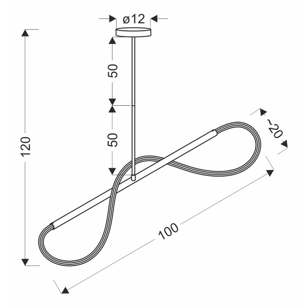 Supreme Lampa Wiszaca 100Cm Złoty 22W Led 3000K Biały Candellux