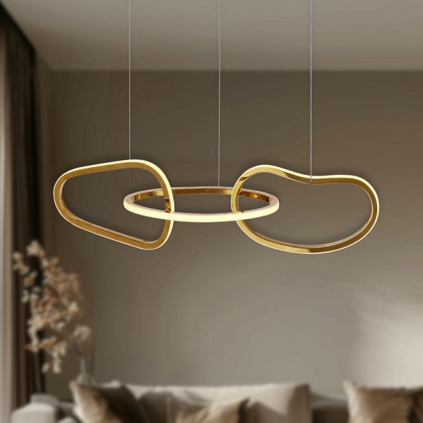 Anneli Lampa Wisząca Francuskie Złoto 30W Led 3000K Maskownica Biała Candellux