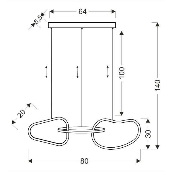 Anneli Lampa Wisząca Francuskie Złoto 30W Led 3000K Maskownica Biała Candellux