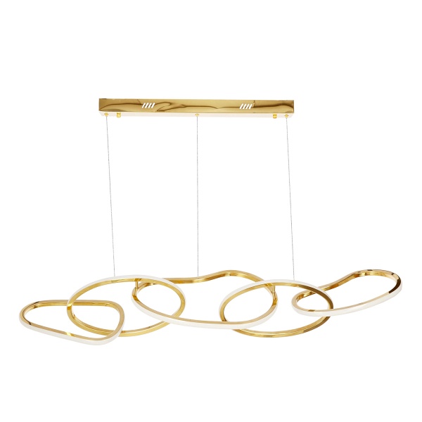 Anneli Lampa Wisząca Francuskie Złoto 45W Led 3000K Maskownica Biała Candellux