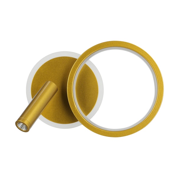 Monet Lampa Kinkiet Koło Złoty 18W Led 3000K Klosz Biały Candellux