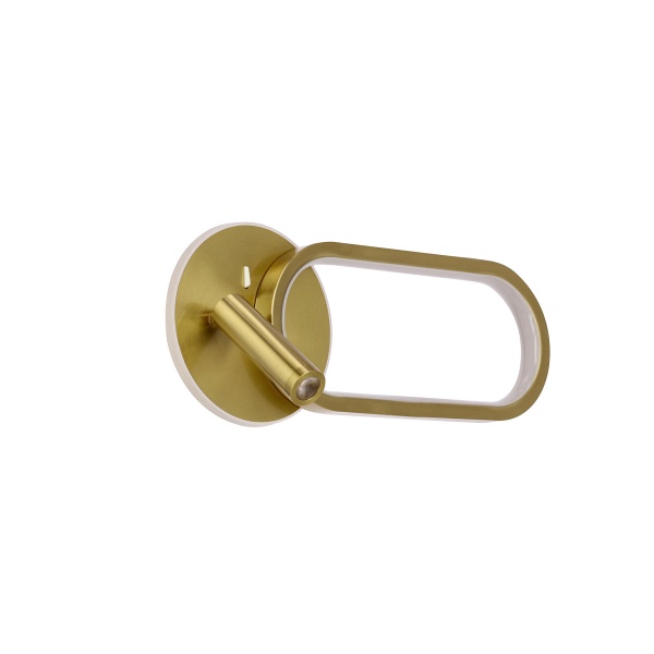 Monet Lampa Kinkiet Owal Złoty 13W Led 3000K, 4000K, 6000K Klosz Biały Candellux