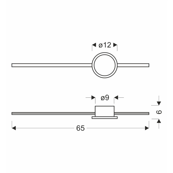 Batuta 2 Lampa Kinkiet Patyna 12W Led 3000K Klosz Biały Candellux