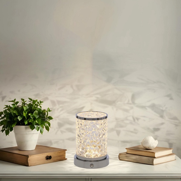 Brillo Lampa Stołowa H-14,5Cm Bezbarwny 2,5W Led Usb 3000,4000,6000K Z Wł. Dotyk Candellux