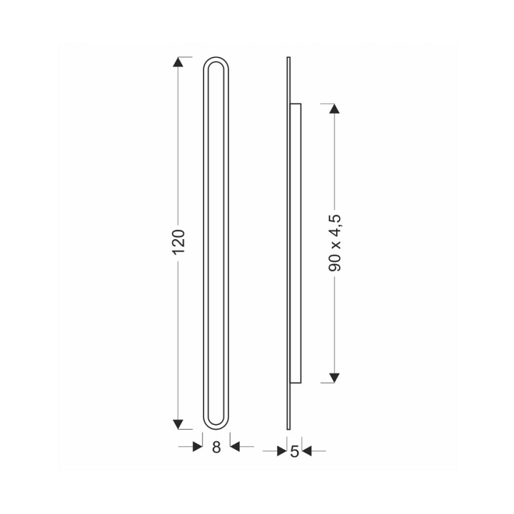 Kinkiet Stick 120 zewnetrzna l czarny opal 36w - Candellux