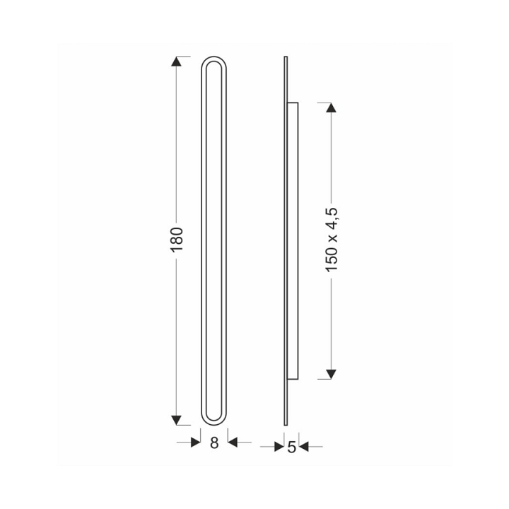 Lampa Zewnętrzna 180 elewacyjna stick kinkiet zewnętrzne 60w - Candellux