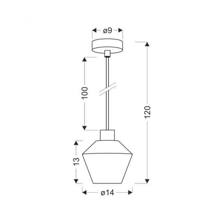Lampa wisząca Greniko czarna bezbarwna 1x40w - Candellux