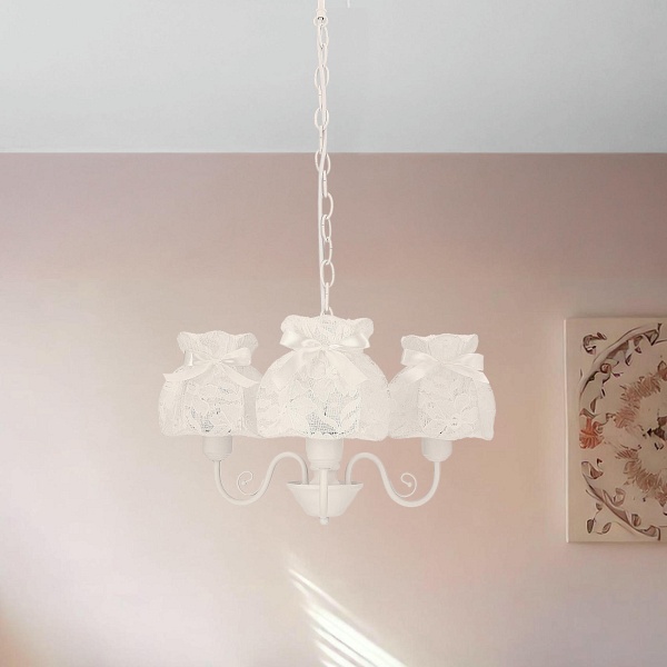 Rossini Lampa Wisząca Biały 3X40W E27 Abażur Biały Candellux