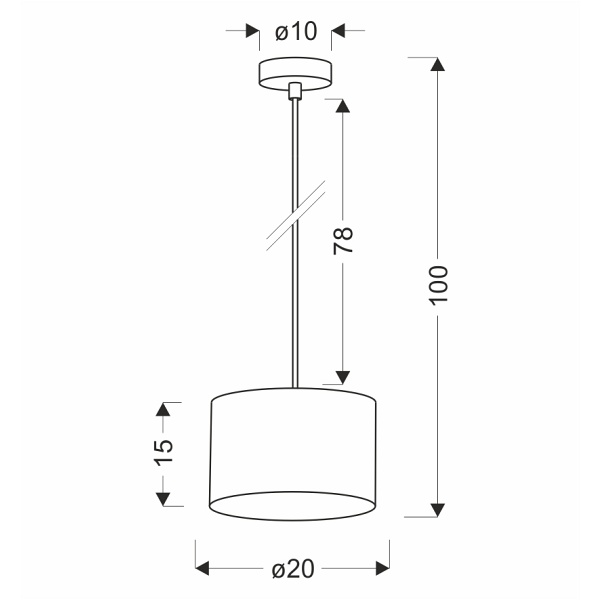Pandy Lampa Wisząca Czarny 1X40W E27 Abażur Czarny+Złoty Candellux