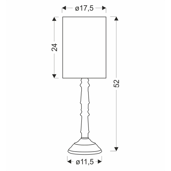 Cardinale Lampa Sto³Owa H-52 Cm Ciemny Szary 1X40 E27 Aba¿Ur Jasny Lniany Candellux