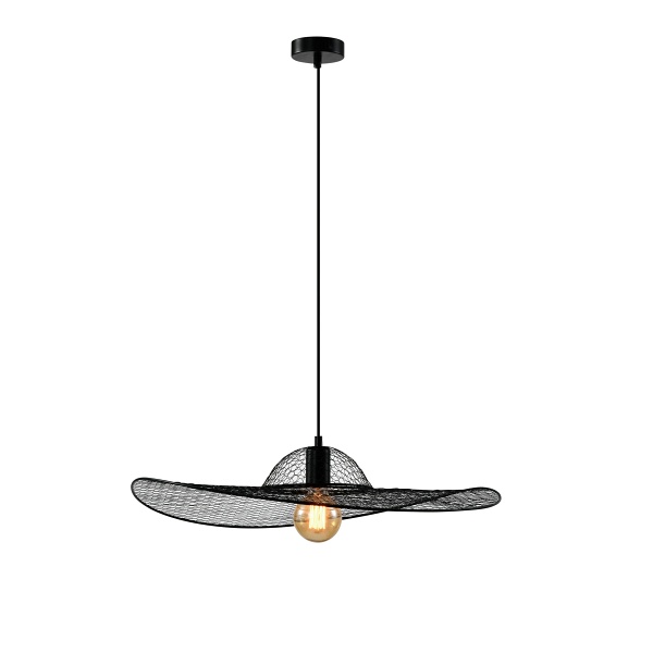 Deco Lampa Sufitowa Czarny 1X40W E27 Abażur Czarny Candellux