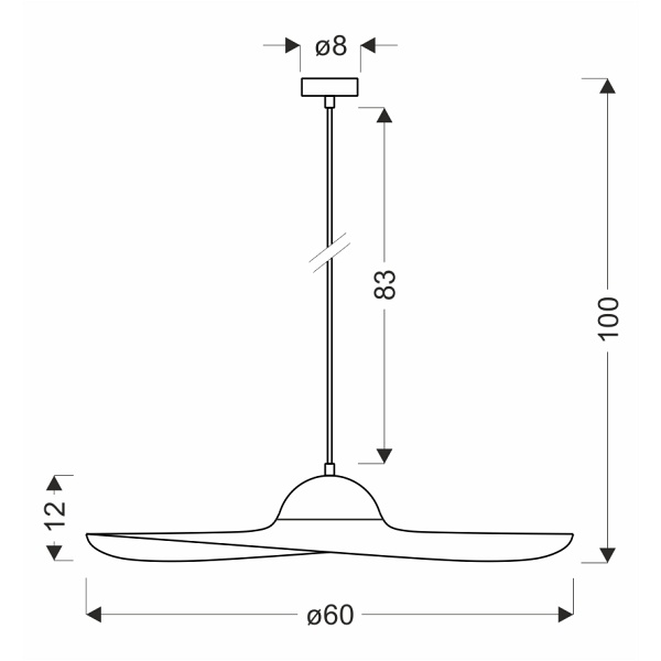 Deco Lampa Sufitowa Czarny 1X40W E27 Abażur Czarny Candellux