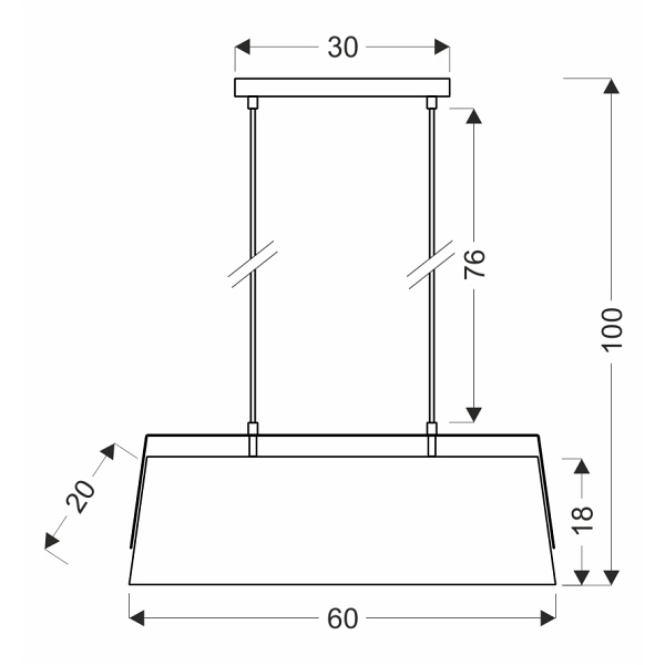 Milbury Lampa Sufitowa Czarny 2X40W E27 Abażur Żółty Candellux