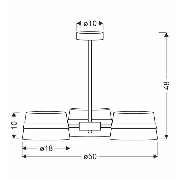 Demy Lampa Sufitowa Czarny 3X40W E14 Abażur Żółty Candellux