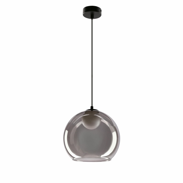 Brin Lampa Sufitowa Czarny 1X15W G9 Klosz Dymiony+Biały Candellux