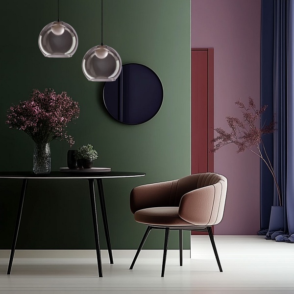 Brin Lampa Sufitowa Czarny 1X15W G9 Klosz Dymiony+Biały Candellux