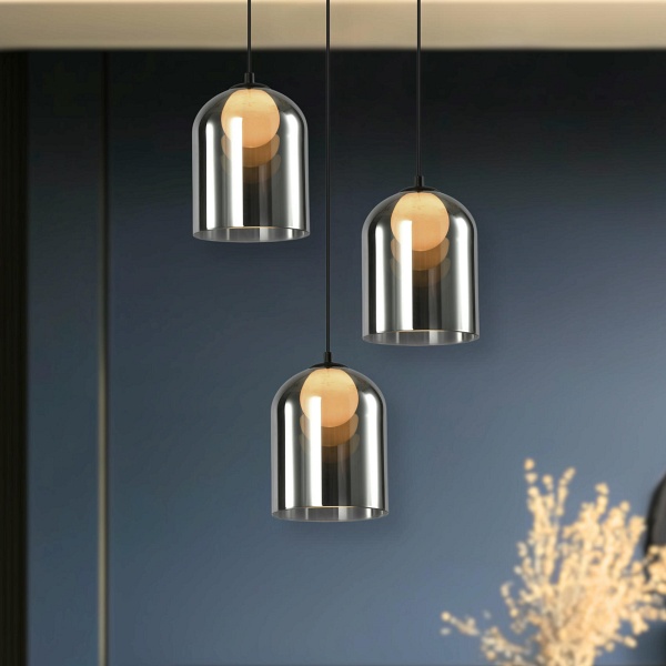 Klea Lampa Sufitowa Czarny 1X15W G9 Klosz Dymiony+Biały Candellux