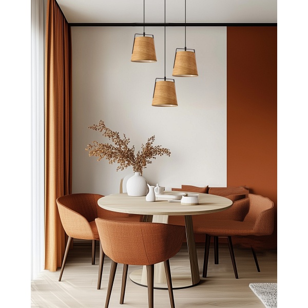 Milbury Lampa Sufitowa Czarny 1X40W E27 Abażur Żółty Candellux