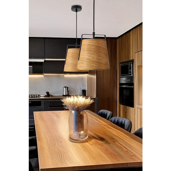 Milbury Lampa Sufitowa Czarny 1X40W E27 Abażur Żółty Candellux