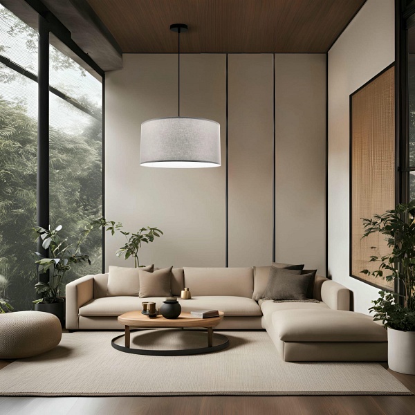 Shanti Lampa Wisz¹Ca Czarny 1X40W E27 Aba¿Ur Szary Candellux