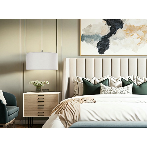 Shanti Lampa Wisz¹Ca Czarny 1X40W E27 Aba¿Ur Szary Candellux