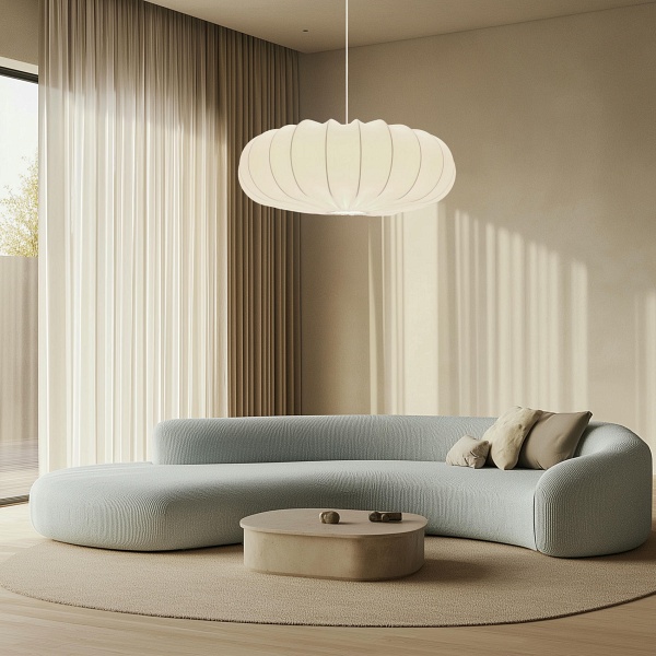 Cafee' Lampa Wisz¹Ca 66Cm Bia³Y 1X40W E27 Aba¿Ur Latte Candellux