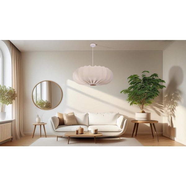 Cafee' Lampa Wisz¹Ca 66Cm Bia³Y 1X40W E27 Aba¿Ur Frappe Candellux