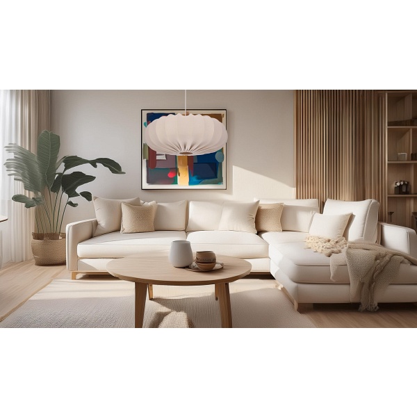 Cafee' Lampa Wisz¹Ca 66Cm Bia³Y 1X40W E27 Aba¿Ur Frappe Candellux