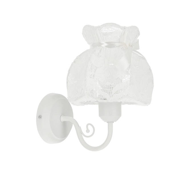 Rossini Kinkiet Biały 1X40W E27 Abażur Biały Candellux