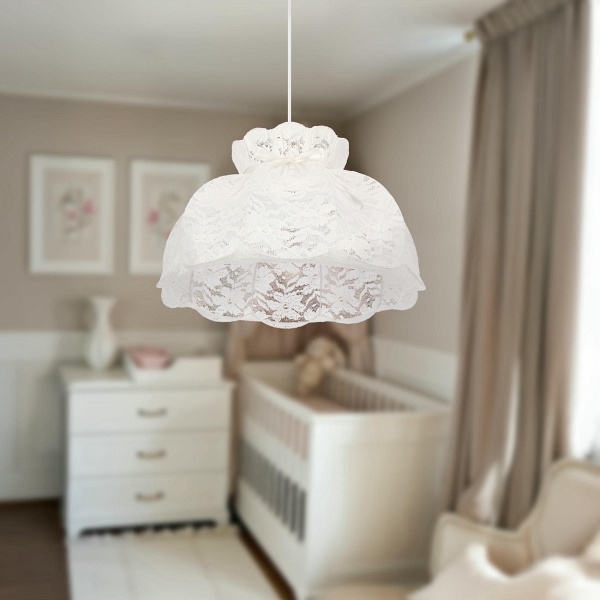 Rossini Lampa Wisząca Biały 1X40W E27 Abażur Biały Candellux