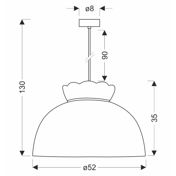 Rossini Lampa Wisząca Biały 1X40W E27 Abażur Biały Candellux
