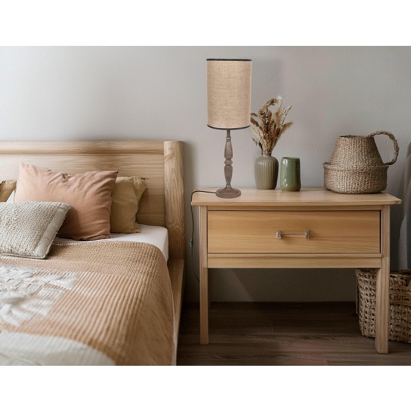 Cardinale Lampa Sto³Owa H-67 Cm Ciemny Szary 1X40 E27 Aba¿Ur Ciemny Lniany Candellux