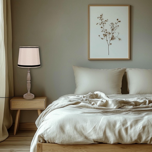 Cardinale Lampa Sto³Owa H-58 Cm Ciemny Szary 1X40 E27 Aba¿Ur Be¿Owy Candellux