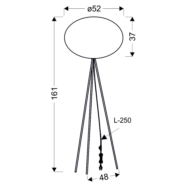 Mellow Lampa Pod³Ogowa Czarny 1X40W E27 Aba¿Ur Mist 52 Bia³Y Kula Candellux