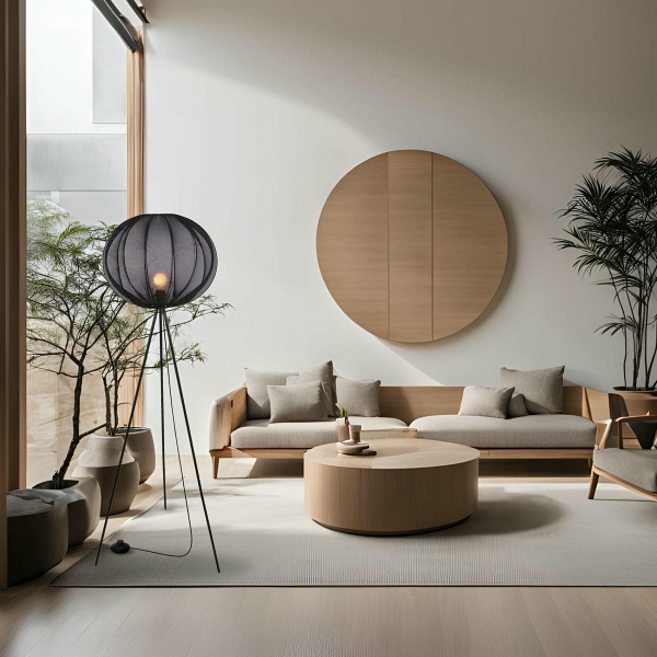 Mellow Lampa Podłogowa Czarny 1X40W E27 Abażur Mist 52 Czarny Kula Candellux