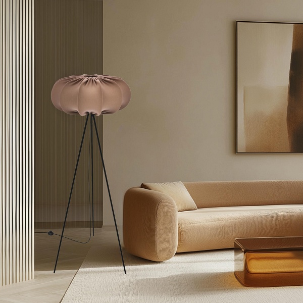 Cafee' Lampa Pod³Ogowa Czarny 1X40W E27 Aba¿Ur 52/23 Mokka Candellux