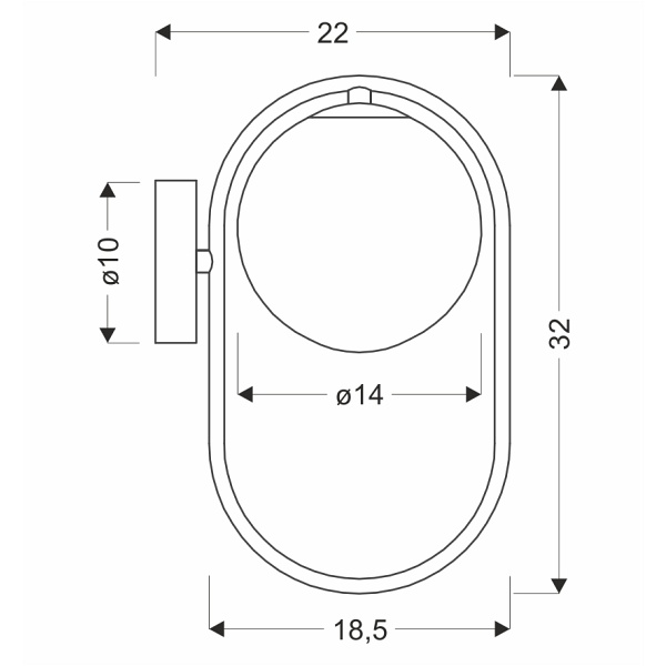 Cordel Kinkiet 1X28W G9 Ring Mosiądz, Klosz Bursztynowy Candellux