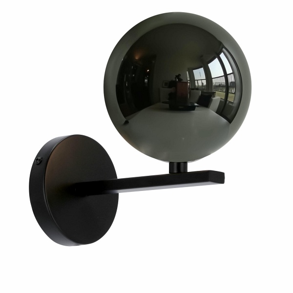 Kama Lampa Kinkiet Czarny+Złoty 1X28 G9 Klosz Grafitowy Candellux