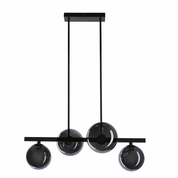 Kama Lampa Wisząca Czarny+Złoty 4X28W G9 Klosz Grafitowy Candellux