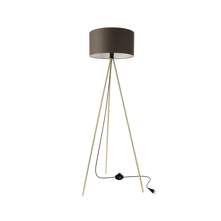 Lampa podłogowa Vanti stojąca złota konstrukcja grafitowa wysoka 1x40w - Candellux