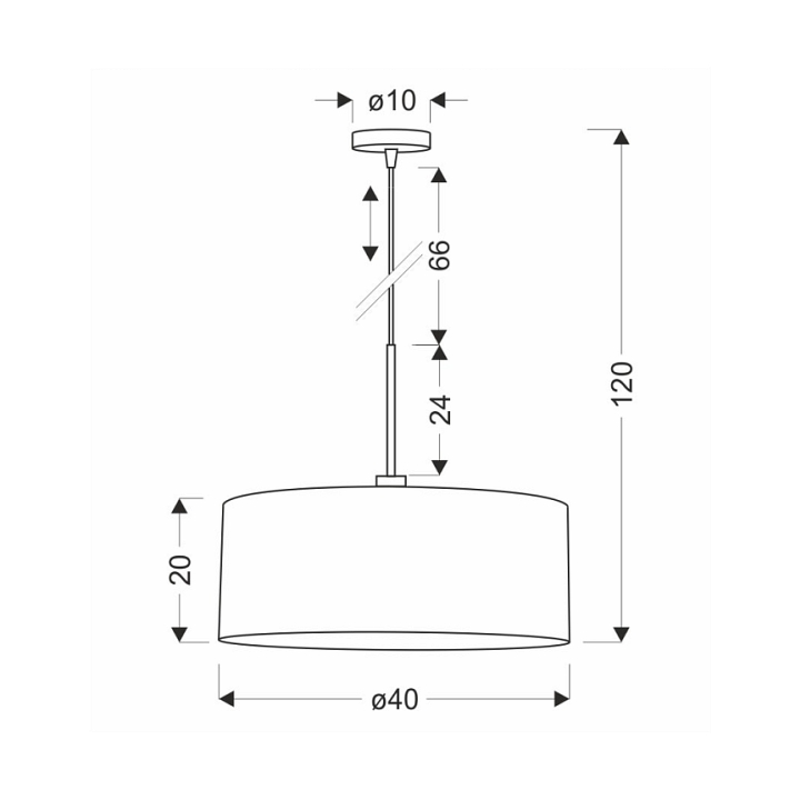 Lampa wisząca Vanti czarna limonkowy kolorowa młodzieżowe 1x40w - Candellux