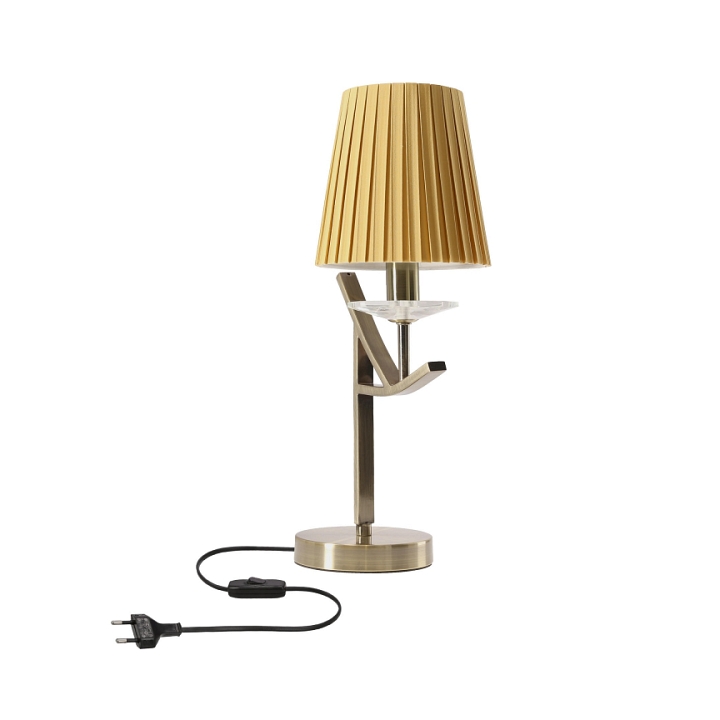 Lampka biurkowa Vitoria dekoracyjna patynowa podstawa miodowy gabinetu stolika komody 1x40w - Candellux