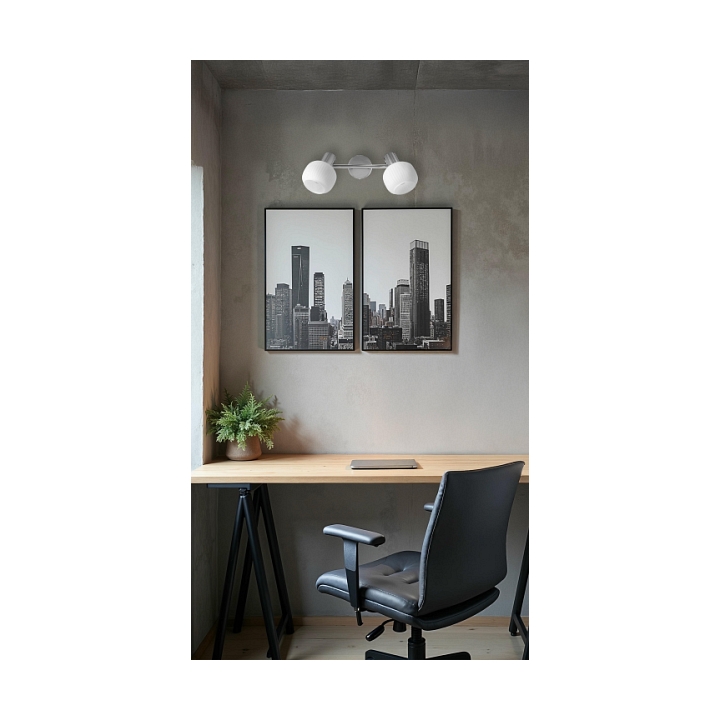 Lampa sufitowa Andrus srebrna 2x40w - Candellux