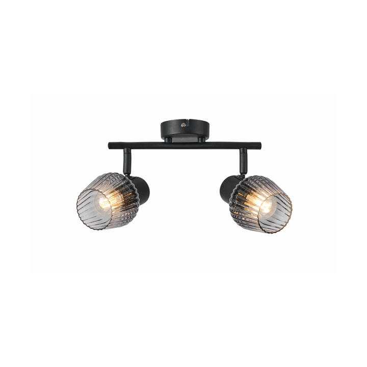Lampa sufitowa Mitura czarna dymiona 2x40w - Candellux