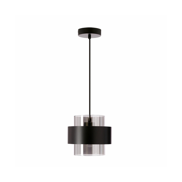Lampa wisząca Spiega czarna dymiona 1x60w - Candellux