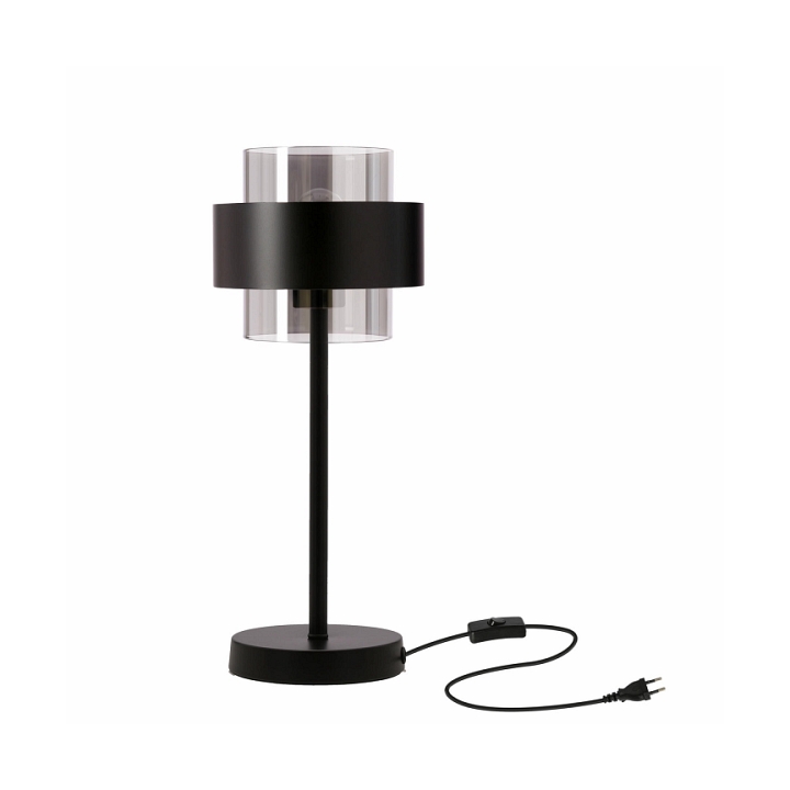 Lampka biurkowa Spiega czarna dymiona 1x60w - Candellux