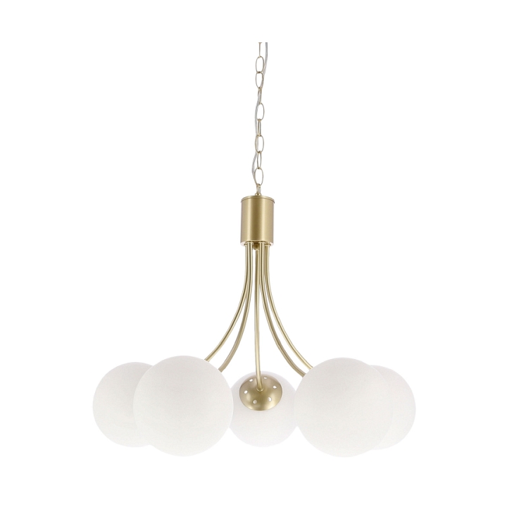 Lampa wisząca Dani mosiądz biała styl pięć punktów światła 5x40w - Candellux