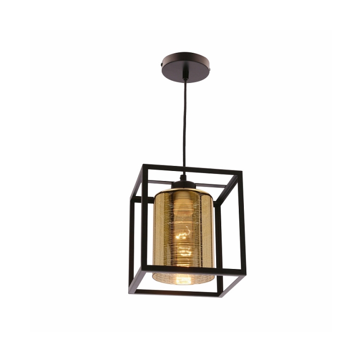 Lampa wisząca Luri czarna ze złotym lub minimalizm 1x40w - Candellux