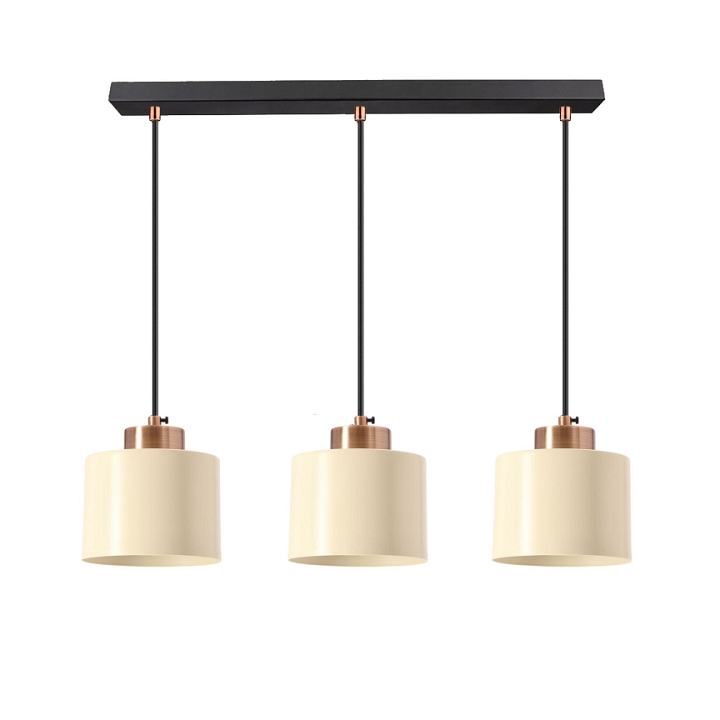 Lampa wisząca Alora czarna biała 3x60w - Candellux