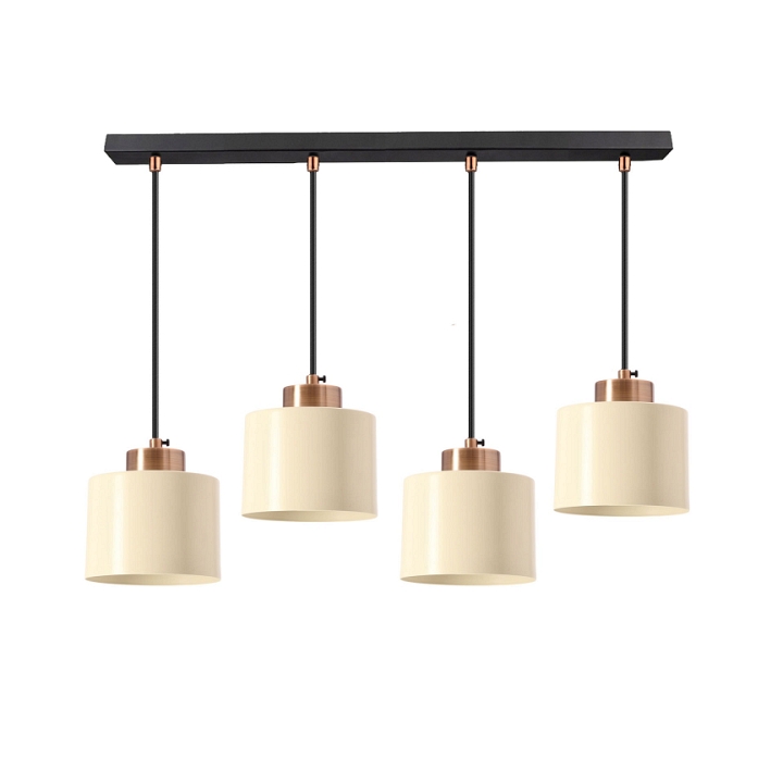 Lampa wisząca Alora czarna biała 4x60w - Candellux